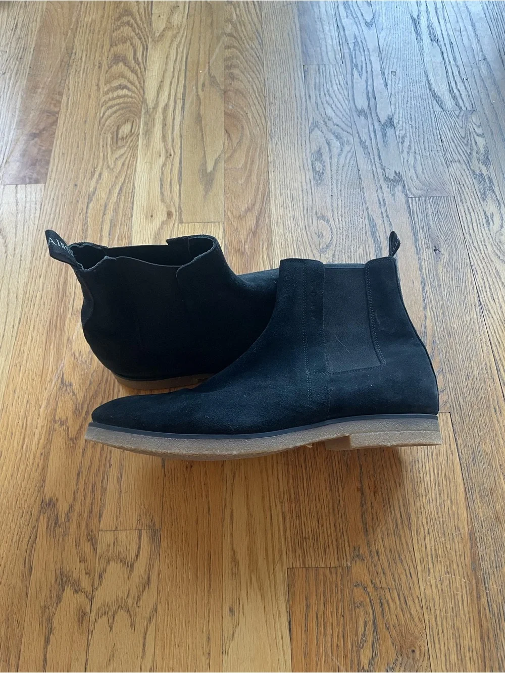 All Saints Black Suede Chukka Chelsea Boots